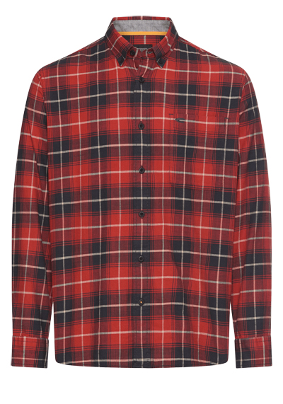 Produktbild f�r 'CAMEL ACTIVE Hemd Langarm Button Down Kragen Flanell Karo rot'
