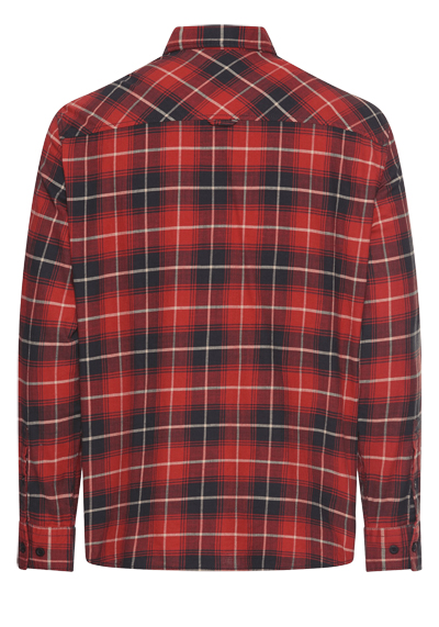 Produktbild f�r 'CAMEL ACTIVE Hemd Langarm Button Down Kragen Flanell Karo rot'