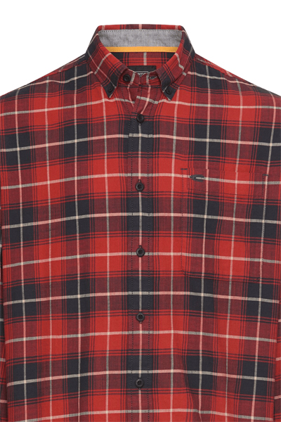 Produktbild f�r 'CAMEL ACTIVE Hemd Langarm Button Down Kragen Flanell Karo rot'