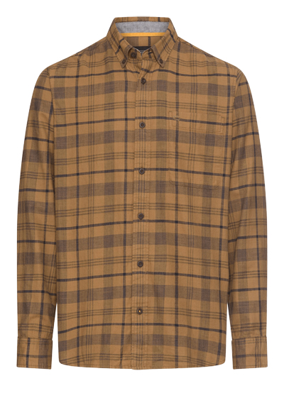 Produktbild f�r 'CAMEL ACTIVE Hemd Langarm Button Down Kragen Flanell Karo braun'