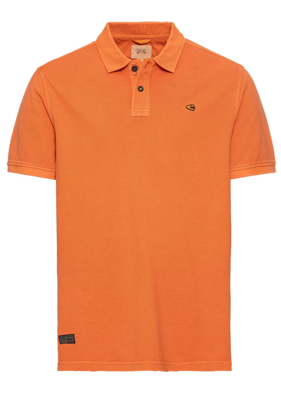 CAMEL ACTIVE Polo Halbarm geknpfter Polokragen Picque rost