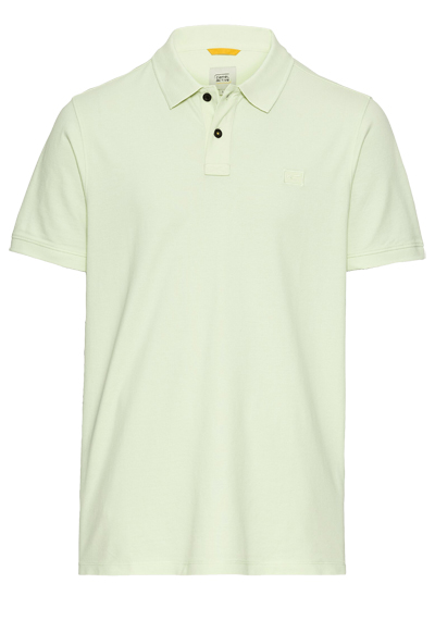 CAMEL ACTIVE Poloshirt Halbarm geknpfter Polokragen Pique jade