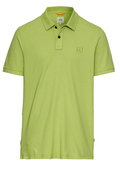 CAMEL ACTIVE Poloshirt Halbarm geknpfter Polokragen Pique apfelgrn