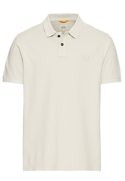 CAMEL ACTIVE Poloshirt Halbarm gekn�pfter Polokragen Pique ecru