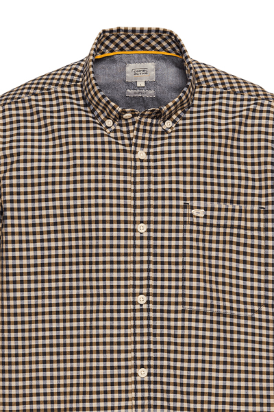 Produktbild fr 'CAMEL ACTIVE Hemd Halbarm Button Down Kragen Karo blau'