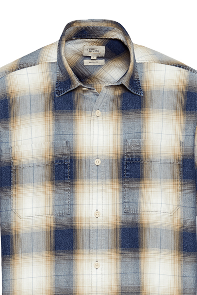 Produktbild fr 'CAMEL ACTIVE Hemd Halbarm New Kent Kragen Karo blau'