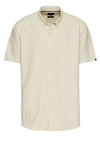 Produktbild fr 'CAMEL ACTIVE Hemd Halbarm Button Down Kragen Leinenmix beige'