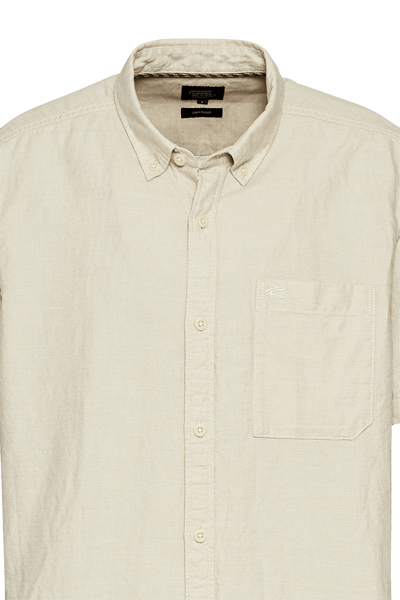 Produktbild fr 'CAMEL ACTIVE Hemd Halbarm Button Down Kragen Leinenmix beige'
