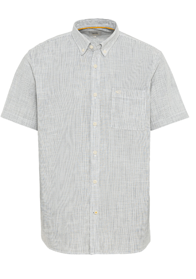CAMEL ACTIVE Regular Fit Hemd Halbarm Button Down Kragen Streifen grau