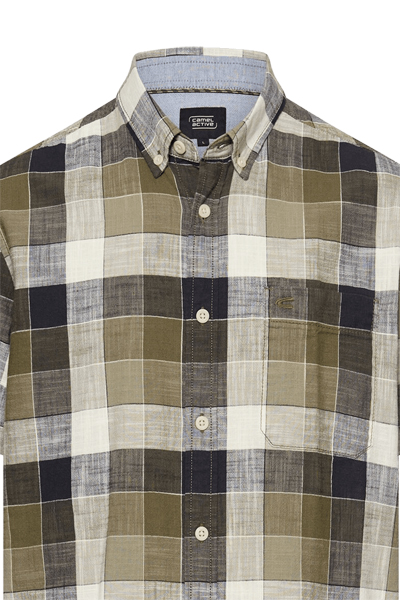 Produktbild f�r 'CAMEL ACTIVE Performance Hemd Halbarm Button Down Kragen Karo gr�n'