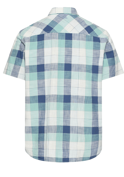 Produktbild f�r 'CAMEL ACTIVE Performance Hemd Halbarm Button Down Kragen Karo hellblau'