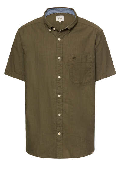 Produktbild f�r 'CAMEL ACTIVE Hemd Halbarm Button Down Kragen Streifen oliv'