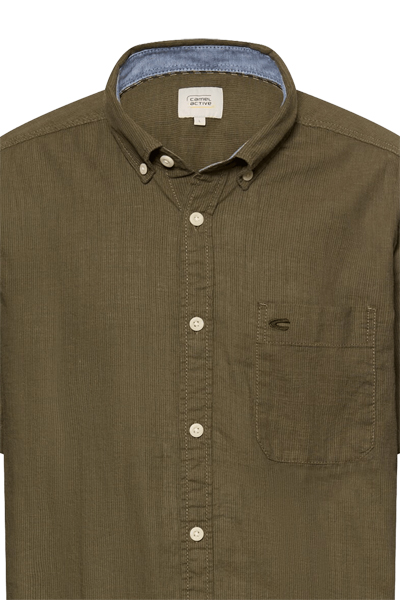 Produktbild f�r 'CAMEL ACTIVE Hemd Halbarm Button Down Kragen Streifen oliv'