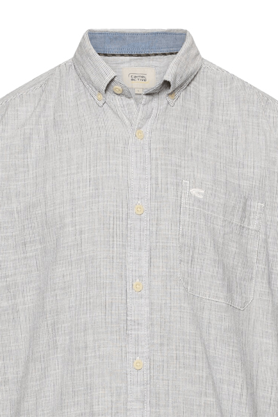 Produktbild f�r 'CAMEL ACTIVE Hemd Halbarm Button Down Kragen Streifen schwarz'