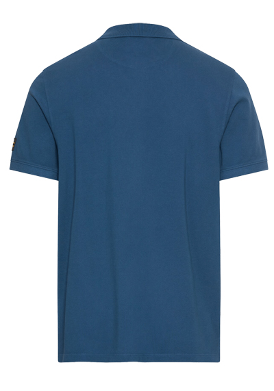 Produktbild f�r 'CAMEL ACTIVE Polo Halbarm gekn�pfter Polokragen Pique blau'