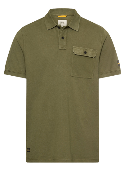 Produktbild f�r 'CAMEL ACTIVE Polo Halbarm gekn�pfter Polokragen Pique oliv'