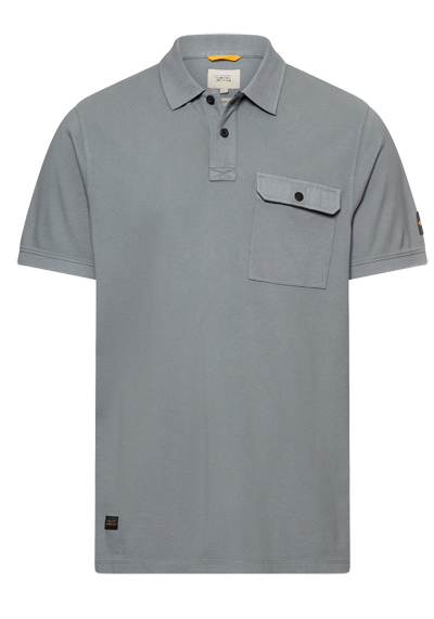 Produktbild f�r 'CAMEL ACTIVE Polo Halbarm gekn�pfter Polokragen Pique grau'