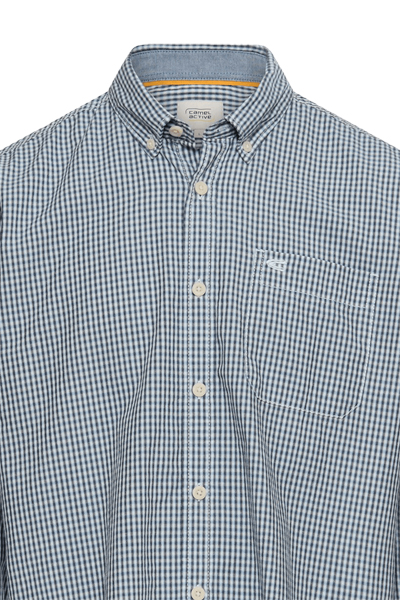 Produktbild f�r 'CAMEL ACTIVE Hemd Halbarm Button Down Kragen Karo blau'