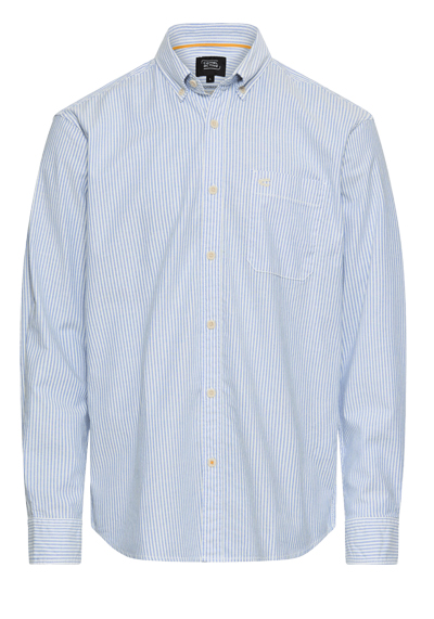 CAMEL ACTIVE Performance Hemd Langarm Button Down Kragen Streifen hellblau