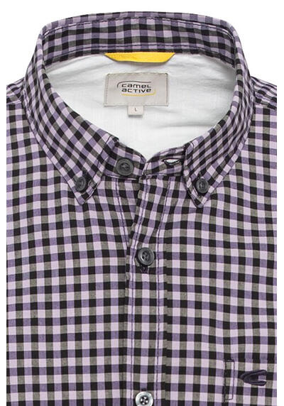Produktbild f�r 'CAMEL ACTIVE Regular Fit Hemd Langarm Button Down Kragen Karo lila'