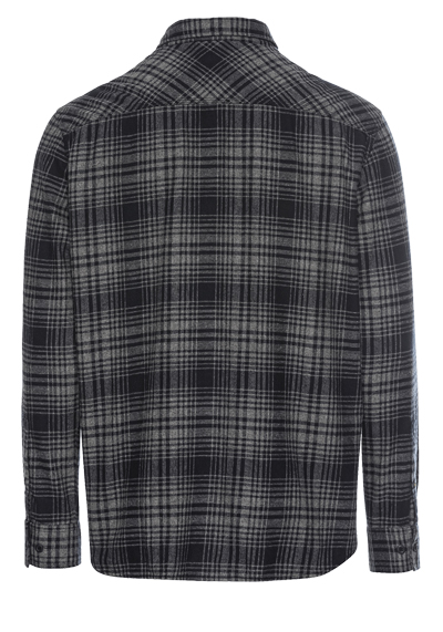 Produktbild fr 'CAMEL ACTIVE Hemd Langarm Button Down Kragen Flanell Karo schwarz'