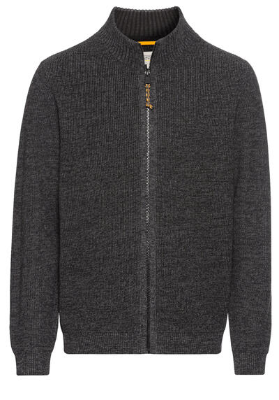 Produktbild fr 'CAMEL ACTIVE Strickjacke Langarm Stehkragen Reiverschluss anthrazit'