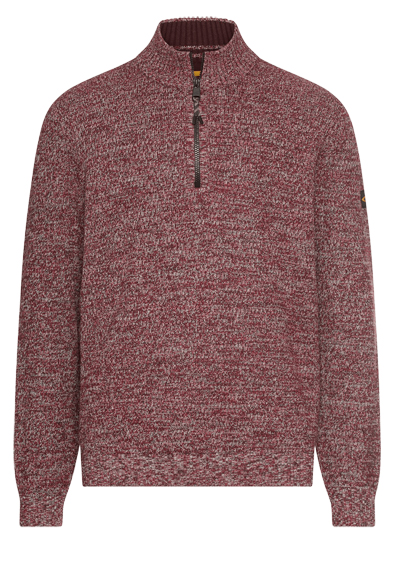 CAMEL ACTIVE Troyer Langarm Rei�verschluss Strick Muster rot preisreduziert