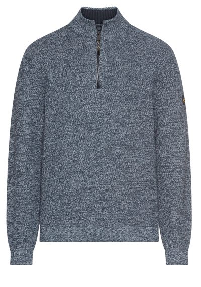 CAMEL ACTIVE Troyer Langarm Rei�verschluss Strick Muster blau preisreduziert