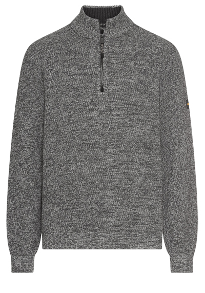 Produktbild f�r 'CAMEL ACTIVE Troyer Langarm Rei�verschluss Strick Muster grau'