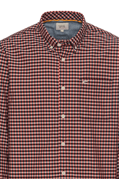 Produktbild f�r 'CAMEL ACTIVE Hemd Langarm Button Down Kragen Karo rot'