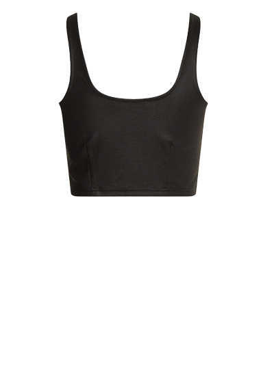 Produktbild fr 'CALVIN KLEIN JEANS rmelloses Cropped Top Monogramm schwarz'