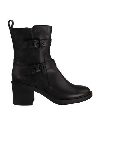 COPENHAGEN Stiefel halbhoher Schaft Rei�verschluss Leder schwarz