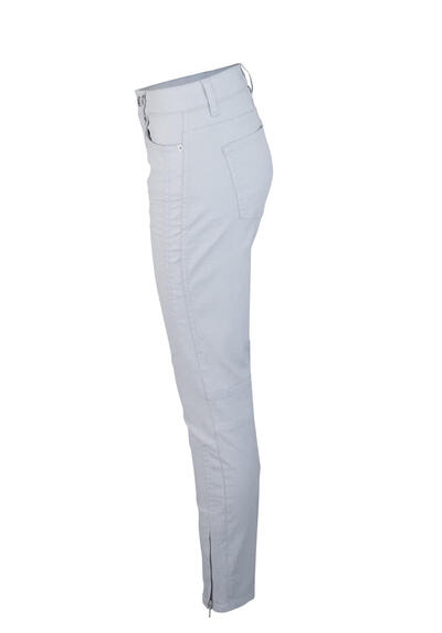 Produktbild fr 'DRYKORN Skinny Fit Hose STRICT Cropped Ziernhte hellgrau'