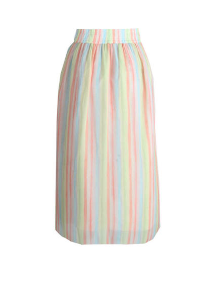 Produktbild fr 'DRYKORN Rock ATTRA Chiffon Gummibund Streifen orange/blau/hellgrn'
