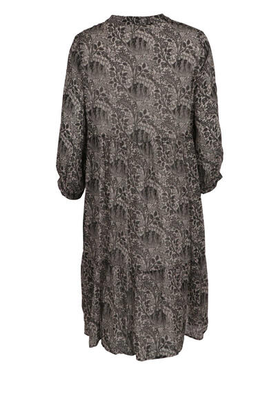 Produktbild fr 'DRYKORN Langarm Kleid V-Ausschnitt Volant Muster grn'