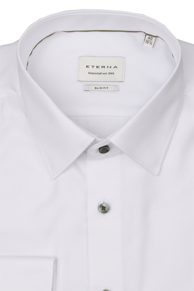 Produktbild fr 'ETERNA Slim Fit Cover Hemd extra langer Arm New Kent Kragen Blickdicht wei'