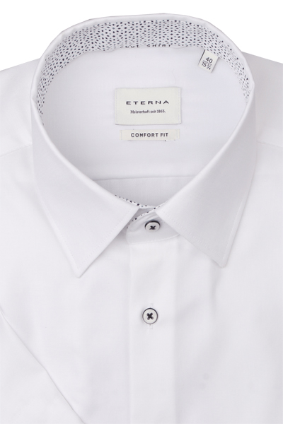 Produktbild fr 'ETERNA Comfort Fit Hemd Halbarm New Kent Kragen Twill wei'