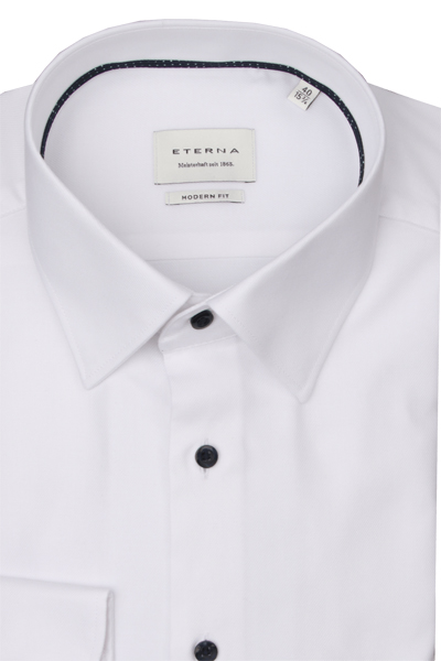 Produktbild fr 'ETERNA Modern Fit Hemd extra langer Arm New Kent Kragen Twill wei'