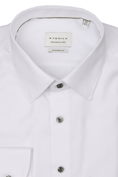 Produktbild fr 'ETERNA Modern Fit Cover Hemd extra langer Arm New Kent Kragen Blickdicht wei'