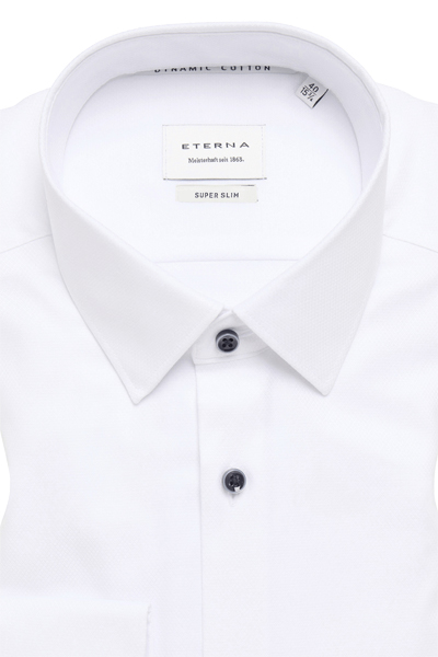 Produktbild fr 'ETERNA Super Slim Fit Hemd Langarm New Kent Kragen Struktur wei'