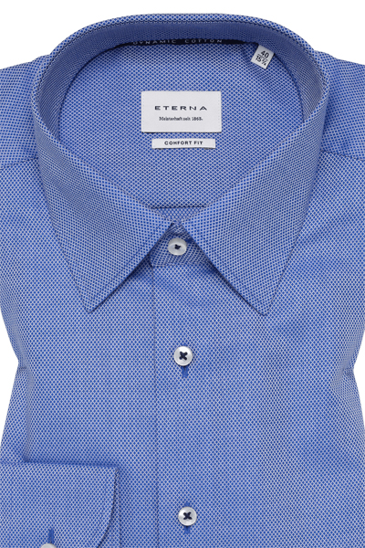 Produktbild f�r 'ETERNA Comfort Fit Dynamic Cotton Hemd Langarm Struktur mittelblau'