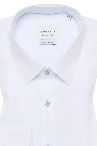 Produktbild f�r 'ETERNA Modern Fit Cover Hemd Langarm New Kent Kragen Feintwill wei�'
