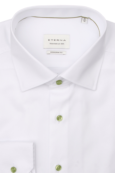 Produktbild f�r 'ETERNA Modern Fit Cover Hemd Langarm New Kent Kragen Feintwill wei�'