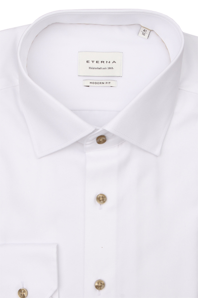 Produktbild f�r 'ETERNA Modern Fit Cover Hemd Langarm New Kent Kragen Feintwill wei�'