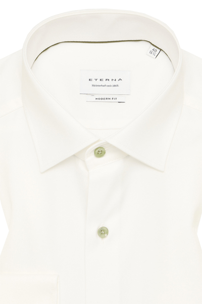 Produktbild f�r 'ETERNA Modern Fit Cover Hemd Langarm New Kent Kragen Feintwill ecru'