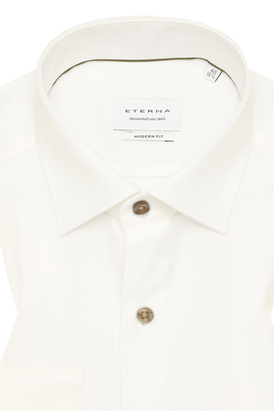 Produktbild f�r 'ETERNA Modern Fit Cover Hemd Langarm New Kent Kragen Feintwill ecru'