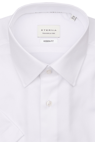 Produktbild f�r 'ETERNA Modern Fit Dynamic Cotton Hemd Halbarm New Kent Kragen Natte wei�'