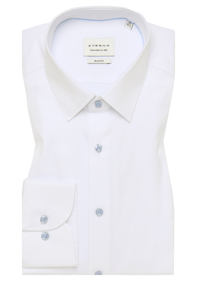ETERNA Slim Fit Cover Hemd Langarm New Kent Kragen Feintwill haut