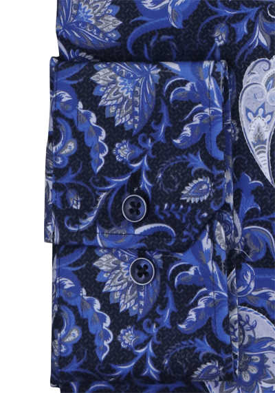 ETERNA Modern Fit 1863 Hemd Langarm Haifischkragen Muster blau