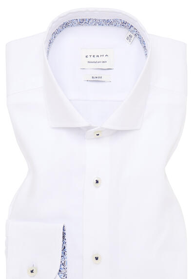 Produktbild fr 'ETERNA Slim Fit Hemd Langarm Haifischkragen Oxford wei'